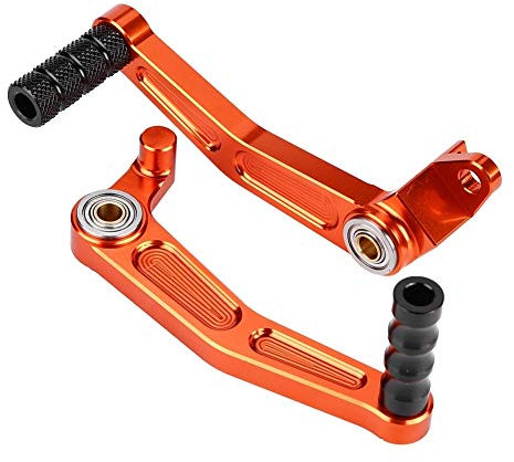 KSTE 2ST orange Aluminium CNC-Brems Schaltknauf Pedal for Duke 125 200 390 13-14