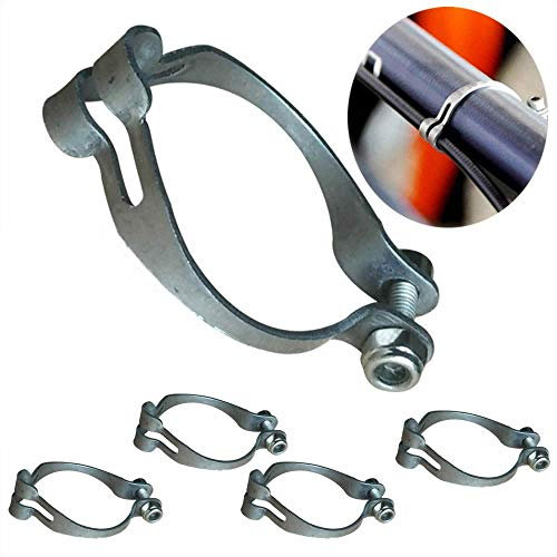 POFET 4 Sets Metal Ring Firmly to Frame MTB Bike Cable Guide Brake Cable Shift Cable Derailleur Cable Base Guide Clip Fitting Line Tube Housing Durable 31.8mm