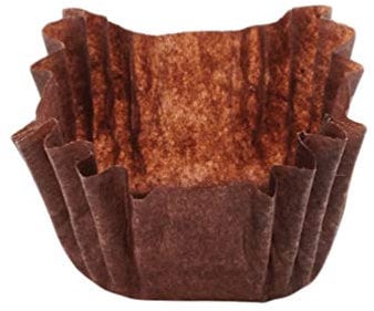 MAQA 1000 pz pirottini muffin carta da forno quadrato, pirottini cupcake tulipano per dolci e cioccolatini marrone 3.5x3.5 cm H 1.75 cm