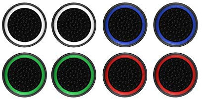 Joystick-Kappen aus Silikonkautschuk, Daumen-Stick-Griffkappen für PS5, PS4, PS3, Xbox 360, Xbox One, Xbox One X, Elite, Nintendo Switch Pro Controller, 8 Stück