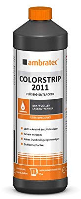 Ambratec Colorstrip 2011 löst 1- und 2-Komponentenlacke, Pulverbeschichtungen, Dispersions-, Acryl- und Latexfarben, verwitterte Anstriche und Klebstoffreste