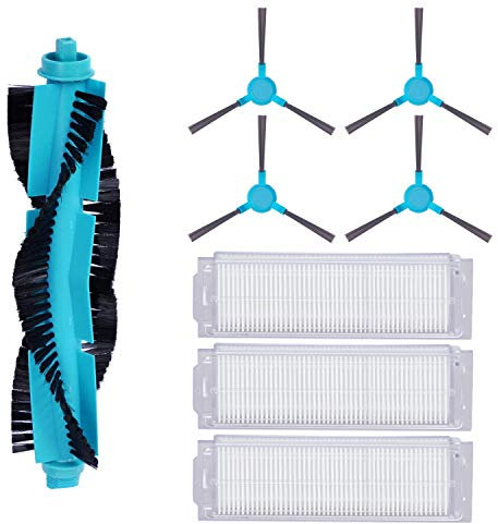 MIRTUX Kit de Recambios para Conga 3290, 3390, 3490, 3590, 3690, 3790 y 3890 - Incluye Rodillo Principal, Filtros, Cepillos Laterales - Recambios para Conga de Calidad - Repuestos para Conga