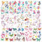 150+ Tattoo Kinder Mädchen, Schmetterling + Einhorn + Meerjungfrau Tattoo Sticker Hautfreundlich, Mitgebsel Kindergeburtstag Gastgeschenke Kleinigkeiten Kleine Geschenke für Mädchen