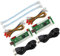 SJ@JX 2 Player Arcade Game USB Encoder Code Board LED Power Zero Delay Game Controller DIY Kit 20x LED Button Cable 2x Joystick Cable for Retro Pie PC MAME Raspberry Pi