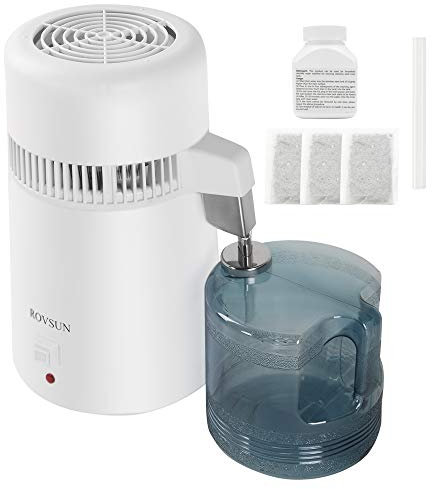 Bonnlo【Upgraded】4L Water Distiller Countertop Distilled Water Machine w/Flame-retardant Material, BPA-Free Container for Home Use, Distilling Pure Water Maker, 220V 750W