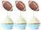 Gyufise 36 Stück American Football Cupcake Rugby Kuchen Topper Dekorationen für Fußball Thema Baby Shower Happy Birthday Party Dekoration