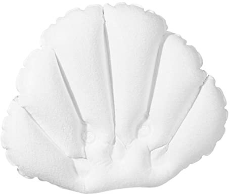 LOVIVER Badekissen für Badewanne, Rutschfestes, Wasserdichtes Kissen, Badewannenkissen, Weiß