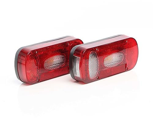 XPOtool Luci Posteriori 2 Pezzi Collegamento Luce retromarcia T.1 Luce Targa Fanali per rimorchio