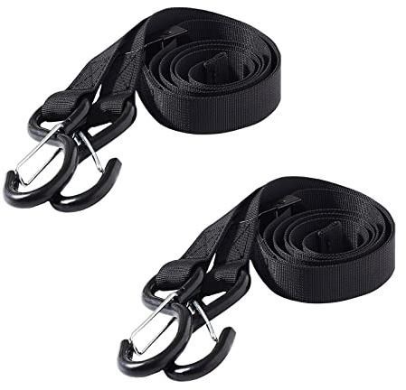 Spanngurte mit Ratsche und S-Haken, Verstellbar Spanngummi mit Haken Zurrgurte Lang Gepäckspanner Flach spanngurte mit Metallhaken für Motorrad, ATV, Autotransporter Fahrrad Camping