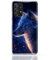 Hülle für Samsung Galaxy A10 Handyhülle Schutzhülle aus Silikon TPU Softcase mit Motiv 3486 Wolf Profil blaues Glitzer Mystisch