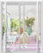 Risareyi Moustiquaire Porte Fenetre 220x215cm en Fibre de Verre Blanc, Double Ouverture Latérale Rideau Moustiquaire Porte magnétique Anti-insectes pour Entree Moustiquaire Aimantée Sans Percage