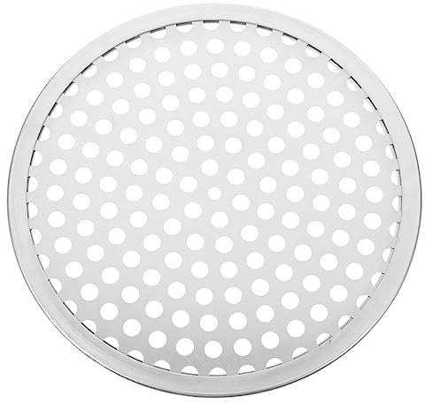 UPKOCH Plaque À Pizza Ronde En Acier Inoxydable Avec Trous Plaque De Cuisson À Pizza De 8 Pouces Perforée Antiadhésive Ustensiles De Cuisson Pour Four Cuisine