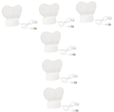 6 Lámparas De Noche Decorativas Para El Hogar La Oficina Fiestas Cumpleaños Mesas Decorativas Luz De Noche Led