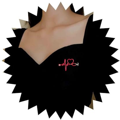 Cimenexe Broche Coeur En Cristal Vintage Broche Coeur Ecg En Or Broche Pouls Cz Broche Pouls En Émail Rouge Broche Coeur Broche Mariage Épingle De Revers Banquet Épingle Badge Bijoux Pour Femmes