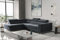 Kaiser Möbel, Ecksofa mit schlaffunktion, mit Bettkasten, Schlafsofa Atom Lux, Designer Sofa, Modern Design Couch, Polsterecke, Freistehend, Stoff Monolith Klasse A, Antrazite Links