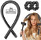 Lockenwickler Ohne Hitze, New Heatless Curls Band, Silk Rutschfest Heatles Curls Band mit Haarnadel, Wave Formers für langes mittleres Haar(Schwarz)