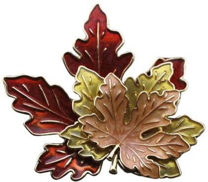Multi-layer Maple Leaf Enamel Brooch Women's Pin Cartoon Plant Brooch Autumn Fall Leaves Brooch Pin Gift for Thanksgiving Jewelry Accessory