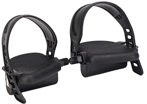 DAGLLGEW Heimtrainer Pedal Mit Riemen Spin Bike Pedal Ersatz FüR Indoor Heimtrainer ZubehöR 1 Paar Fahrradpedale