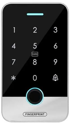 Osmond Teclado Bluetooth Tuya APP Smart Fingerprint Keypad RFID Control de Acceso Teclado Touch IP65 Impermeable 13.56MHz Abridor de puerta (S300A)