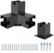 Kit di staffe per pergola, staffe angolari in legno verniciato a polvere, staffa angolare ad angolo retto per terrazze/prati/verande/camere/cortili (base + 3T)