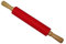 MAXXFREE Nudelholz mit Holzgriffe, Silikon Teigroller, Antihaft-Oberfläche, Backzubehör Backrolle Stabil & Langlebig für Backen Pie Crust, Pizza, Pasta (Rot 43cm)
