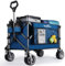 GXCROR Folding Trolley Cart 200L Collapsible Wagon 330 lbs Capacity Heavy Duty Outdoor Beach Wagon with Big Wheels for Camping Beach Garden