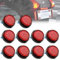 10Pcs Red Round Motorcycle Reflectors 25mm Self Adhesive Circular Mini License Plate Stick-on Safety Reflector Rear Number Plate Reflectors for Motorcycle Bicycle Trailers