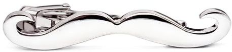 HONEY BEAR Moustache Beard Tie Clip for Men Wedding Business Gift | Novelty, Steel-Plated Copper Base, Gift-Boxed, Thickened, Rounded Corners, Easy to Slide On, No Snag or Wrinkle
