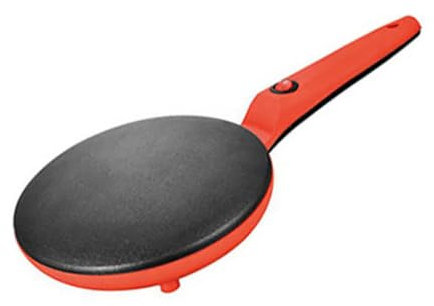 MObyat Crepiera elettrica Antiaderente, Piastra Grande da 20 cm, Pannello Nero e Oro, Padella per Crepes Portatile, con Rivestimento Antiaderente e sbattitore, Controllo termostatico, per Crepes