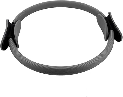 Mayhug Anello per fitness e pilates, con doppia impugnatura, anello di resistenza per cosce e gambe, 38 cm (grigio)