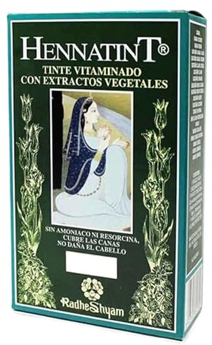 Hennatint Tinte Semipermanente Castaño Caoba Oscuro Kit Completo 60ml | Sin Amoniaco, Sin Químicos, Cobertura Canas 100%, Brillo Natural, Nutrición Vegetal, Larga Duración