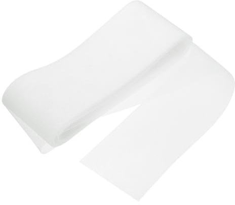 sourcing map 12 Yards steifer Rosshaar-Zopf, 12,7 cm breit, für Polyester-Stäbchen, Nähen, Hochzeitskleid, Tanz, formelle Kleider, Röcke, Zubehör, Weiß