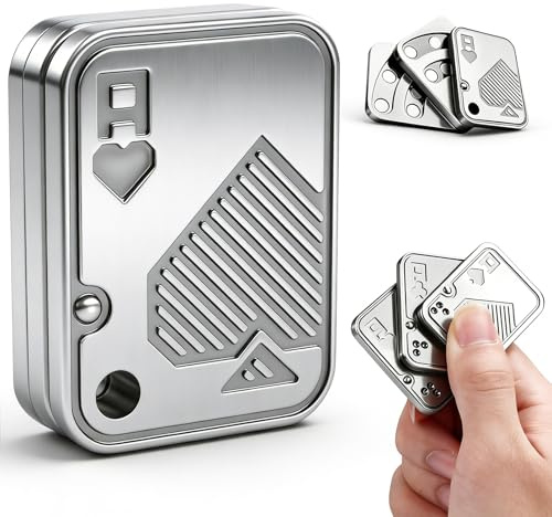 Fidget Slider Erwachsene Metall Spielzeug, Magnet Fidget-Spielzeug Adults, Anti-Stress Sensorik EDC Schreibtischspielzeug zum Stressabbau & Fokus, Dekompression Fingerspielzeug Geschenk (2)