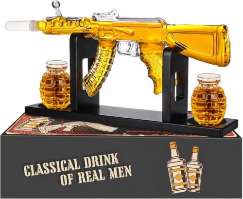 Oaksea Whisky Karaffe, Whisky Dekanter Geschenkset mit 2 Shot Gläsern | Männergeschenke, Geschenke für Papa Freund Ehemann, Whisky Zubehör ohne Whisky, Weihnachtsgeschenke für Männer, Weihnachten