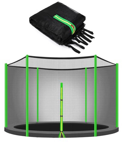 ULTRAPOWER SPORTS Ersatznetz Sicherheitsnetz Trampolinnetz für Trampolin 305cm 8Stangen Grün