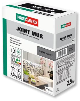 Parexlanko, Joint Mur, Joint hydrofugé pour carrelage (1 à 6mm), Pierre de lave, 2,5kg