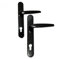 uPVC Door Handles Set Lever/Lever 92mm PZ - 210mm Screw to Screw - Upvc Door Handle (Black)