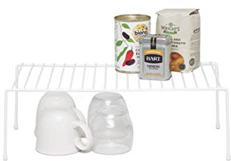 simplywire - Kitchen Cupboard Organiser - Storage Shelf – White