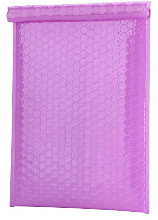 Yomuse G/4 Packaging Self-Seal Padded Bubble Plastic Mailers Postage Bags 260mm x 320mm 40mm Lip, A4 Paper Size, Pack of 25, Purple