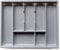 NUGOYA Lightweight Plastic Rectangular Caddy Cutlery Tray (7 Compartments, 420mm x 515mm)