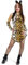 KarnevalsTeufel Kostüm - Set Tiger für Damen | 5-TLG. Kleid, Armstulpen, Beinstulpen, Haarreif mit Ohren, Netzstrumpfhose | Größe 36-44 | Tiger, Löwe, Leopard, Tierkostüm (36)