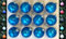 Jack 12x Glas Eislack Christbaumkugeln 6cm Thüringer Weihnachtskugeln Kugeln, Farbe:Meerblau