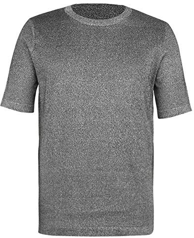 Sonew Schutzkleidung, Stufe 5 Schutz T-Shirt Schnittschutz Anti Slash Stab Kurzarm-Sicherheitsoberteil mit Rundhalsausschnitt(XL)