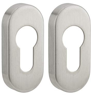 THIRARD - Paire de rosaces ovales, inoxCP