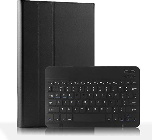 Claelech Samsung Galaxy Tab S6 Lite Keyboard Case (QWERTY), Removable Bluetooth Wireless Keyboard for Samsung Galaxy Tab S6 Lite 10.4 Inch P610 P615 2020 Release Flip Leather Stand Cover (Black)