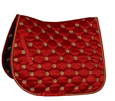 Rhinegold 415-C-RED Lucky Clover Satinschabracke, rot, Cob
