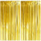 Jonami 2 Lametta Vorhänge Gold, Folie Fransen Vorhang Schimmer, Metallic Tinsel Vorhange Hintergrund Fringe Glitzervorhänge Fransenvorhang Metallfolie fur Party Deko Geburtstagsdeko -2stk-