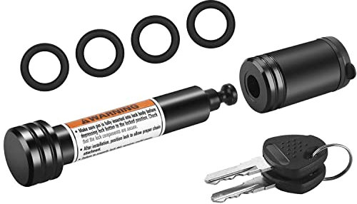 METOWARE Heavy Duty Trailer Hitch Lock, 5/8 Diameter Lock Pin, Fits 2 Receiver Tubes, Class V Hitch Receivers (1 Pack)