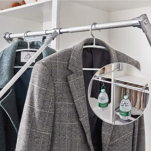Lift / Pull-Down-Garderobe Kleiderstange Aluminiumrohr Verstellbare Breite Garderobe hängende Kleidung Schiene Soft-Return Platzsparend ( Size : 870-1200mm )