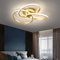 Schlafzimmerlampe LED Deckenleuchte mit Fernbedienung Dimmbar, LED Deckenlampe Wohnzimmer Decke Lampe Moderne Acryl Pendelleuchte for Arbeitszimmer Küche Leuchte Designer-Lampe (52cm/30W, Gold)